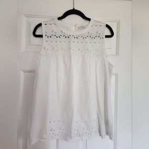 Lucky Brand White Eyelet Top